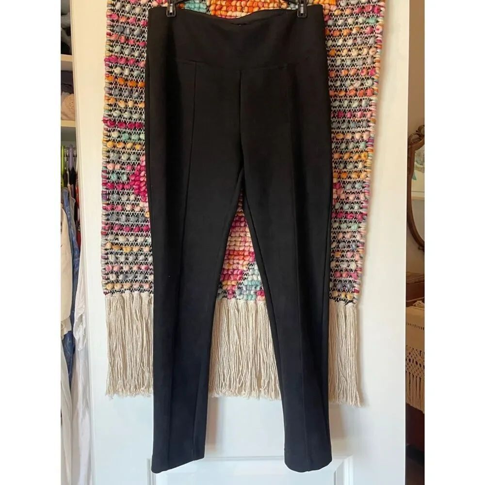 Andrew Marc Black Slim Ponte Stretch Pants